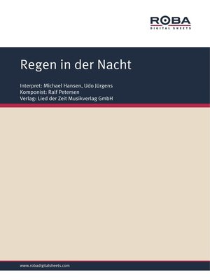 cover image of Regen in der Nacht